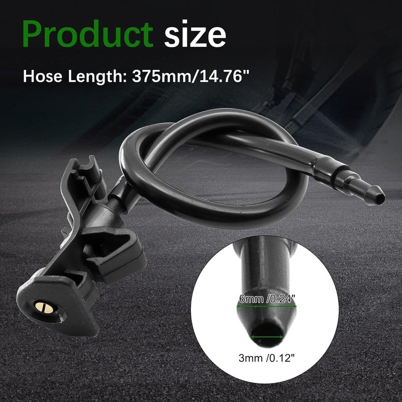 MINETPS 2Pcs BB5Z17603A AR3Z17603A Adjustable Windshield Washer Nozzles Hose Kit Fit for Ford Explorer 2011-2015 for Police Interceptor Utility 2013-2015 for Mustang 2010-2014, Front Wiper Water Spray Jets - Image 5